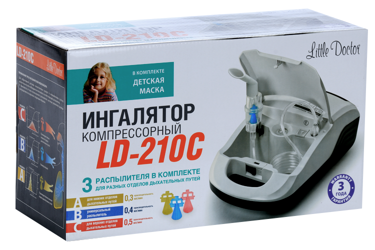Ингалятор Эл Ди 210C компрессор небулайзер Little Doctor International (S) Pte LTD/Little Doctor Electronic (Nantong) Co Ltd