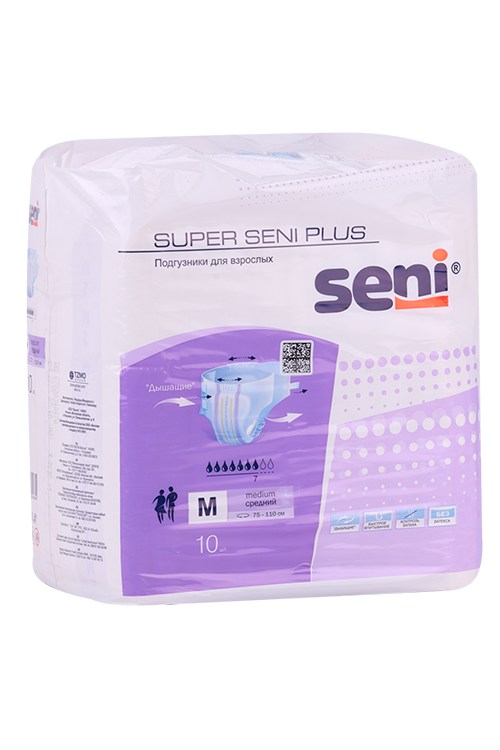 Подгузники Seni Super Plus Medium д/тяжелой степени недержнаия, 10 шт Белла ООО