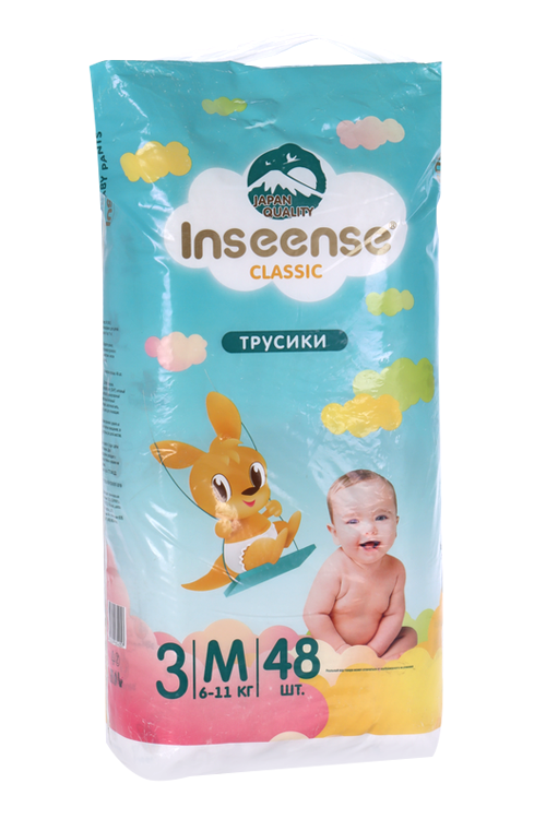 Трусики-подгузники Inseense Classic M (6-11кг), 48 шт, голуб Драйлок Технолоджиз ООО