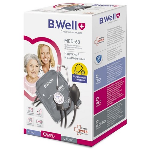 Тонометр механич B Well MED 63 + стетоскоп Би Велл Свисс АГ