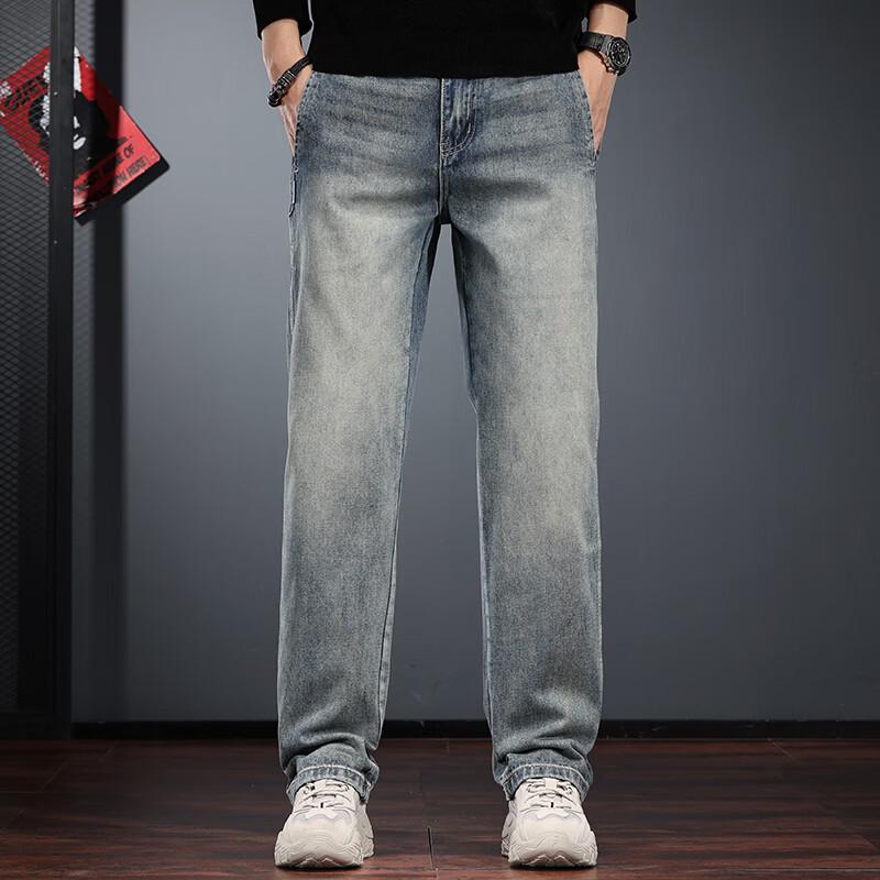 Мужские джинсы American Retro, стиранные, свободные, прямого кроя 33 gray JDST online