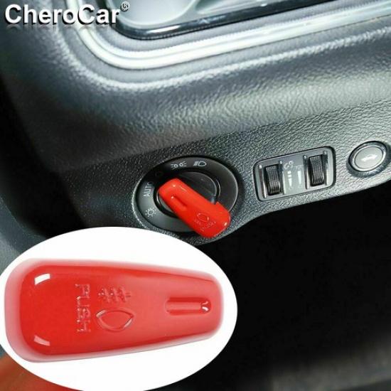 Red Headlight Switch Cover Trim Decoration for Dodge Charger 10+/Durango/300 11+ gray jjhvz