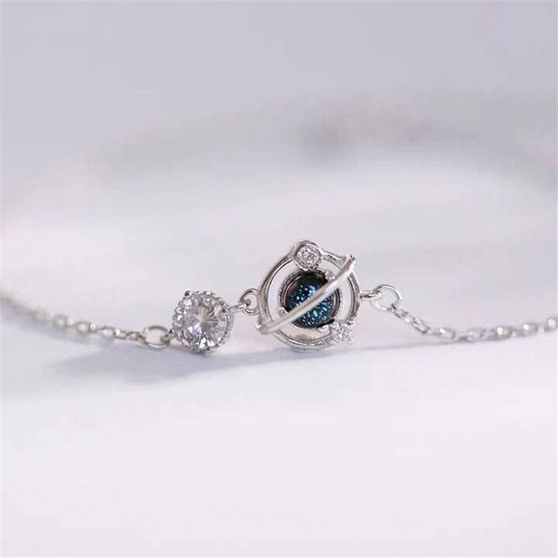 Новое поступление Around The Planet Flash Beads Fantasy Guardian Blue Mercury 925 стерлингового серебра ювелирные изделия кристалл браслеты Sl082 разноцветный YIRAN Jewelry