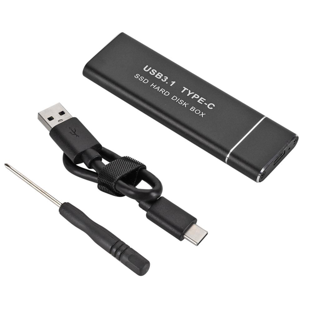 USB 3.1 на M.2 NGFF SSD Мобильный Бокс для Жесткого Диска Карта Адаптера Type C Внешний Корпус для m2 SATA SSD 2230/2242/2260/2280 чёрный YiLBX