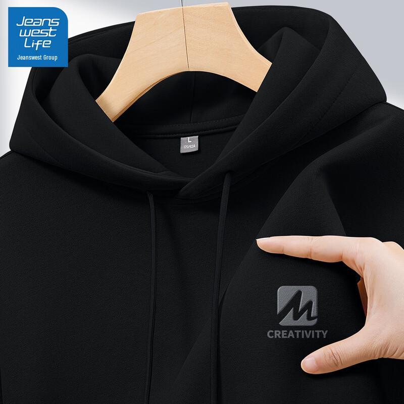 JEANSWEST LIFE Мужская толстовка с капюшоном свободного кроя XL чёрный JDST online