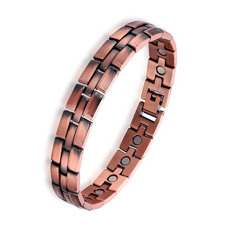 Мужской браслет магнитотерапии Съемный магнитный браслет brown Wucifang Jewelry
