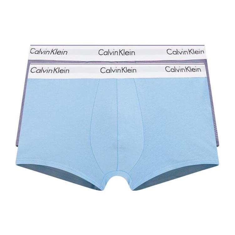 Calvin Klein SS23 Letter Print Boxer Shorts 2-Pack Men bottoms NB1086-JLV XL white