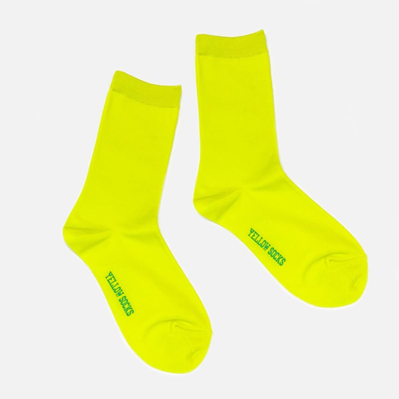 YELLOWSOCKS УЮТНЫЕ НОСКИ НЕОНОВЫЙ ЛАЙМ Neon Lime yellow Mayfashion