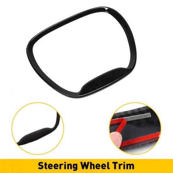 Steering Wheel Trim Cover For Dodge Challenger Charger Durango Jeep Accessorie H black R-Atodfd