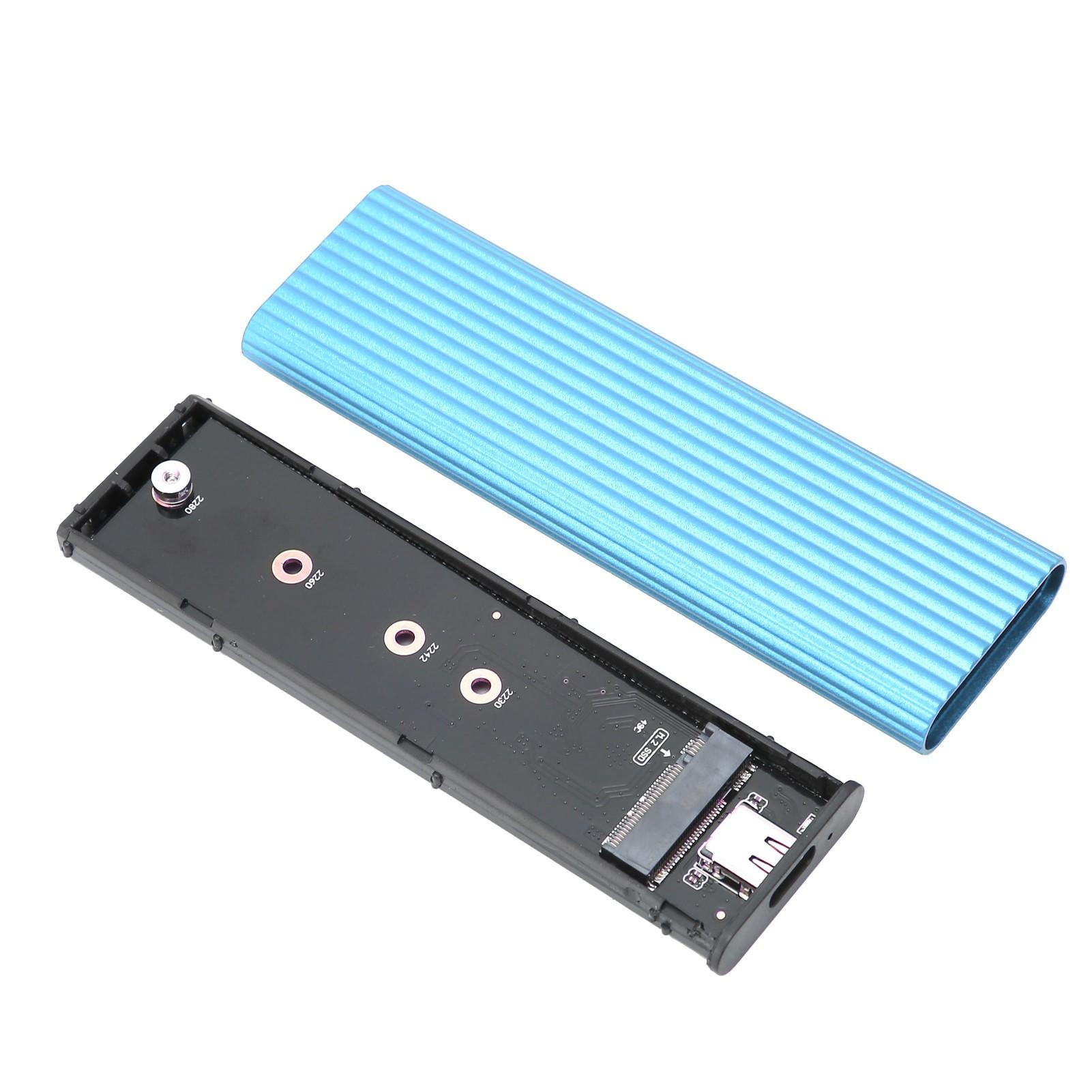 Корпус SSD M.2 NGFF SATA адаптер Box B Key B+M Key внешний жесткий диск чехол для Win XP78(синий синий TOMTOP JMS