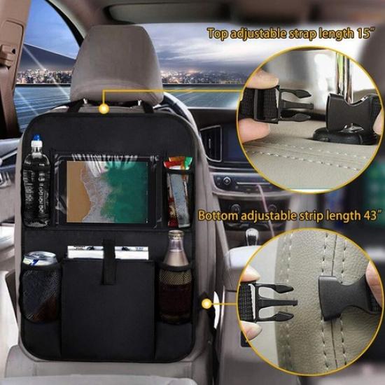 1x Universal Car Seat Rear Organizer Holder Storage Bag Accessories Multi-Pocket gray 16239703772