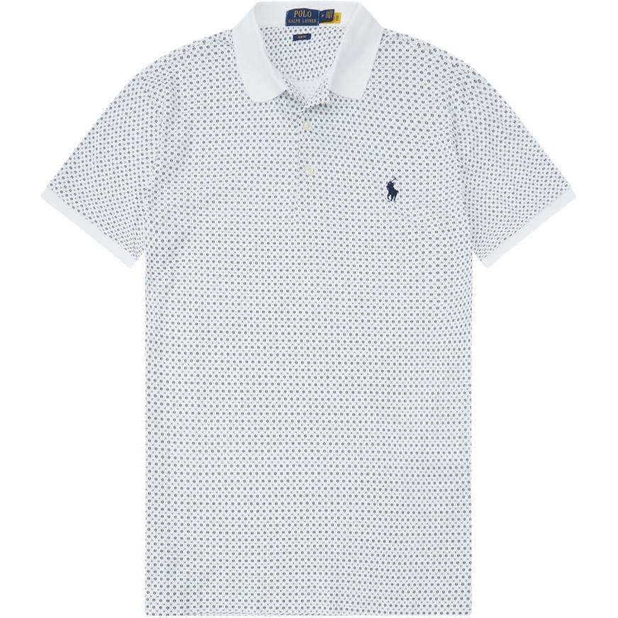 Polo Ralph Lauren Ss25 Поло с коротким рукавом, вышитым логотипом по всей поверхности, мужской топ MNPOKNI1N820625-100 XS white