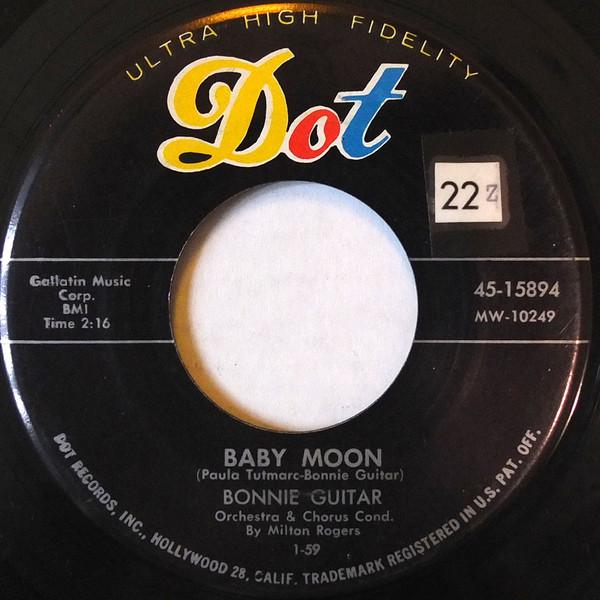 7-дюймовая пластинка BONNIE GUITAR - Baby Moon 4515894 Dot Records 1959 США Кантри/Фолк Б/У white RecordCityJP