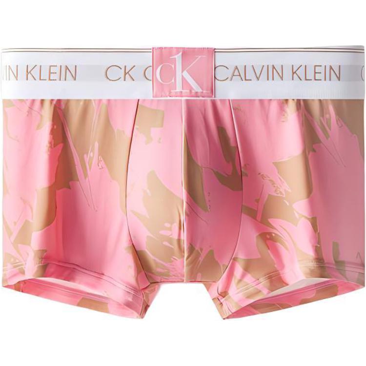 Calvin Klein One Логотип на резинке Камуфляжный принт Боксеры Мужское нижнее белье Розовый NB3134-1HY S pink