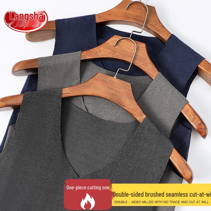 Мужской бесшовный тонкий терможилет Langsha XL brown