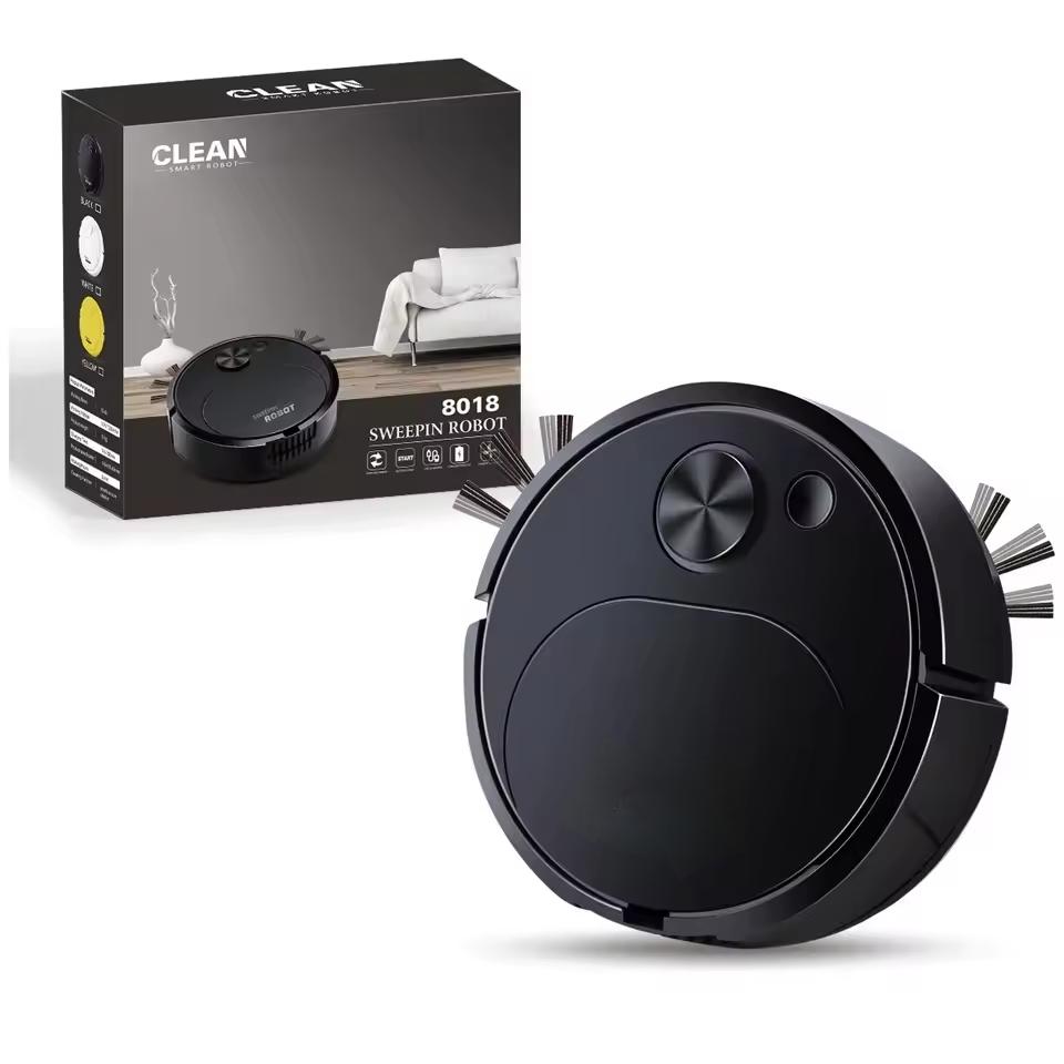 НОВЫЙ USB подметальный робот-пылесос для мытья полов 3 в 1 умный беспроводной 1500 Па волочащийся уборочный подметающий пол для домашнего офиса gray Simple and warm