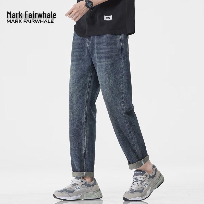 Мужские джинсы Mark Fairwhale в стиле ретро, свободного кроя, прямые, укороченные, из денима S gray JDST online
