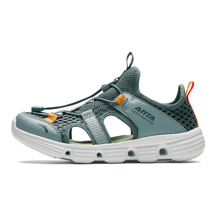 Anta Trendy Comfortable Versatile Water Sports Outdoor Beach Shoes Kids Sandals Light-Green A312426906-5 37 gray