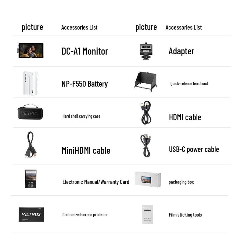 Viltrox DC-A1 7-дюймовый 4K HDMI монитор с сенсорным экраном для беззеркальных и DSLR камер gray ElectroCN