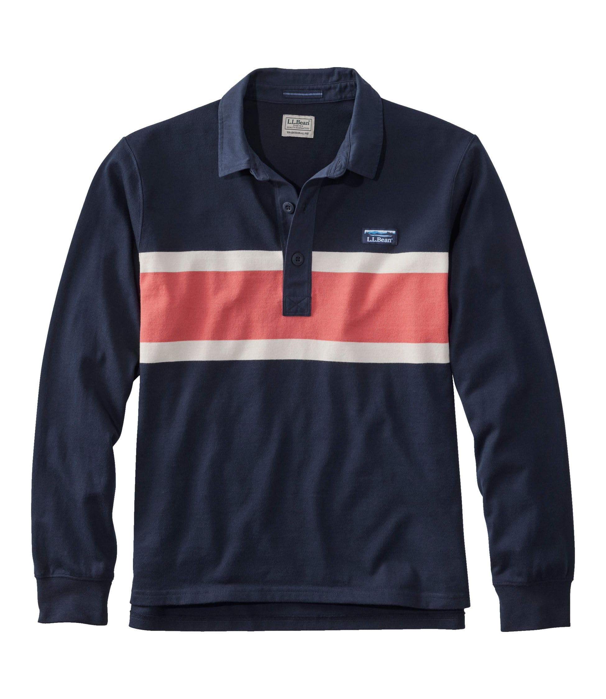LLB Vintage Soft Chest Stripe US Fit Regular L Classic Navy Blue 1000222465 Men s Rugby, brown JapanSportX