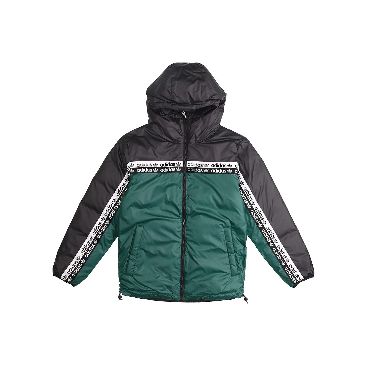 Adidas Originals Trefoil Mid Rev Пуховик с двусторонним капюшоном Мужская верхняя одежда Черный FL0009 XS black