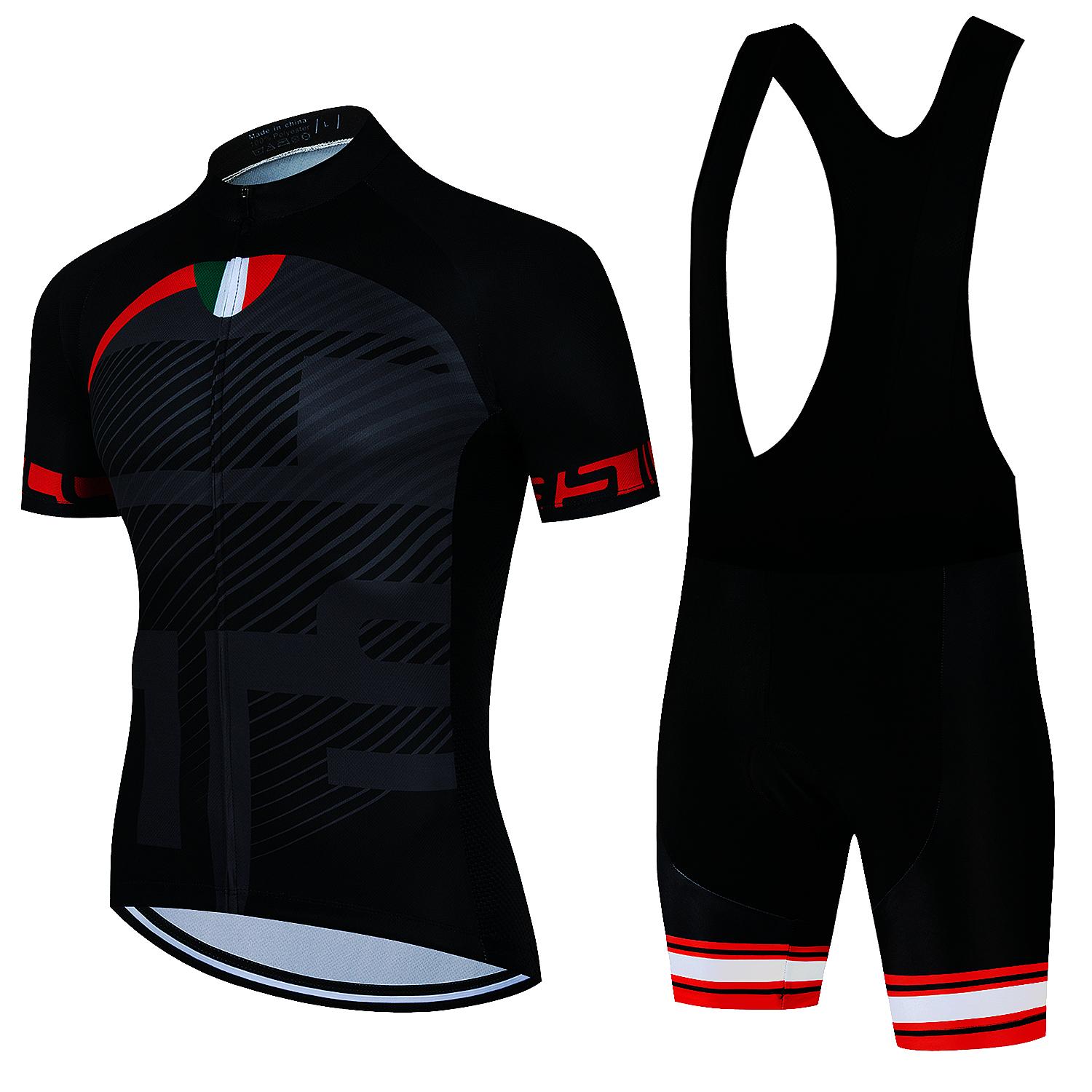 Men s Clothing Road Cycling Jersey Set MTB Classic Black Cycling Bib Shorts Triathlon Ropa De Hombre 2026 Summer Bicycle Clothes Asian size-S black RX-clothing