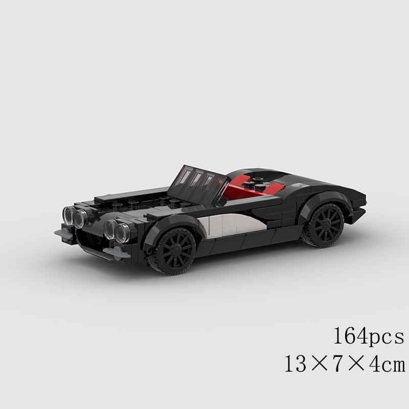 MOC Город Скорость Спорт Гоночный Автомобиль Модель Строительные Блоки Кабриолет Супер Гоночные Кирпичики Раллийный Автомобиль Игрушка Технический Рождественский Подарок black Interesting toys