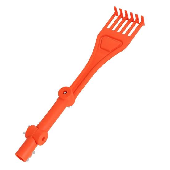 Инструмент для чистки крыш Yousheng Roof Rake, регулируемая многоугольная головка, мини-грабли, желоба, листья, мусор, эффективный очиститель крыш и желобов оранжевый Household Good