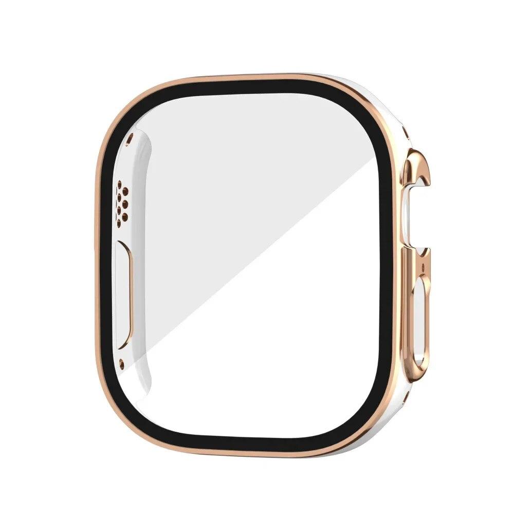 Закаленное стекло + чехол для Apple Watch Ultra 49 мм, Защитная пленка для экрана, рамка для iWatch Ultra2 49 мм, защитные аксессуары for Ultra 2 49mm black LUJING-Treasure Bag