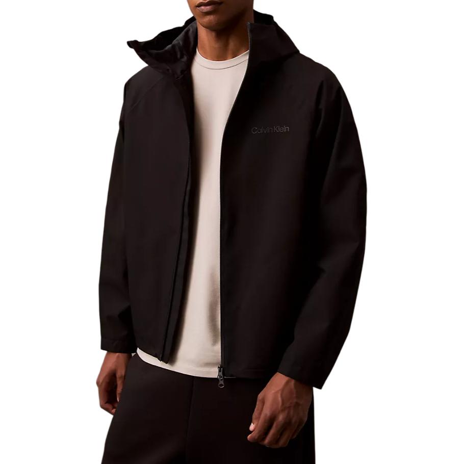 Calvin Klein Minimalist Comfortable Versatile Stand Collar Windbreaker Men Outerwear Black 403F520-001 L black