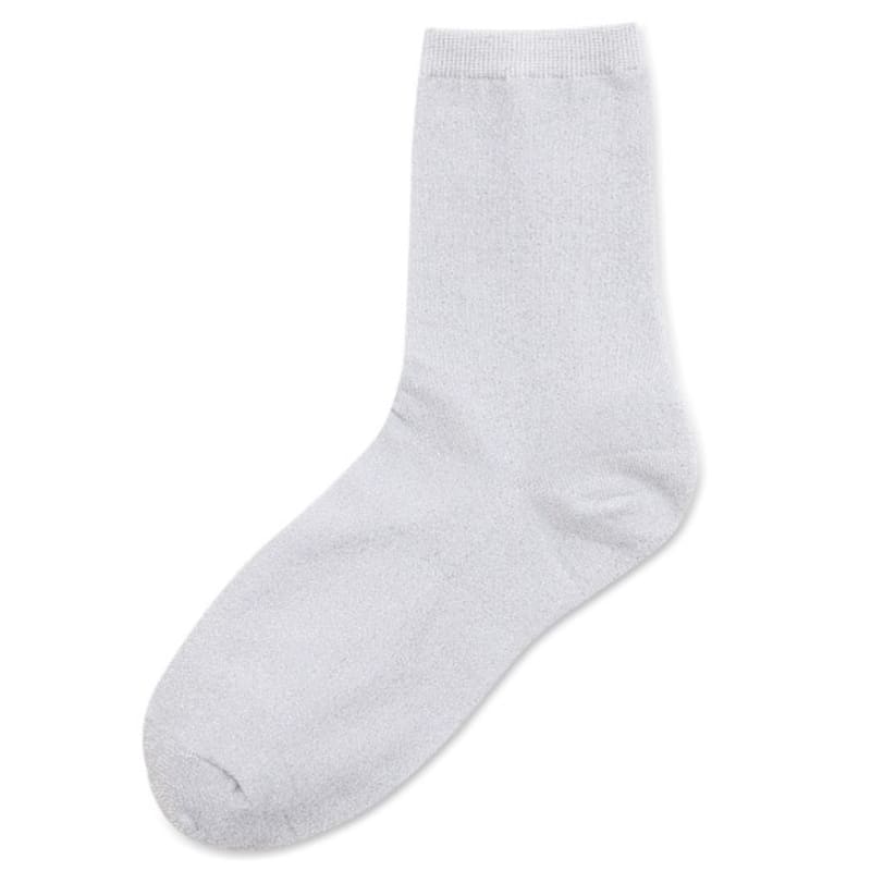 НОСКИ THE LANGUAGE блестящий_серый FREE 230mm~260mm white Mayfashion