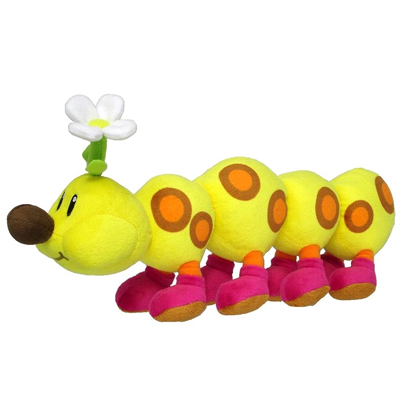 Sanei Boeki Коллекция Super Mario ALL STAR Хана-тян (S) Ш7,5 x Г32,5 x В14 см Мягкая игрушка AC26 yellow SAKURA BLOSSOM ITEMS