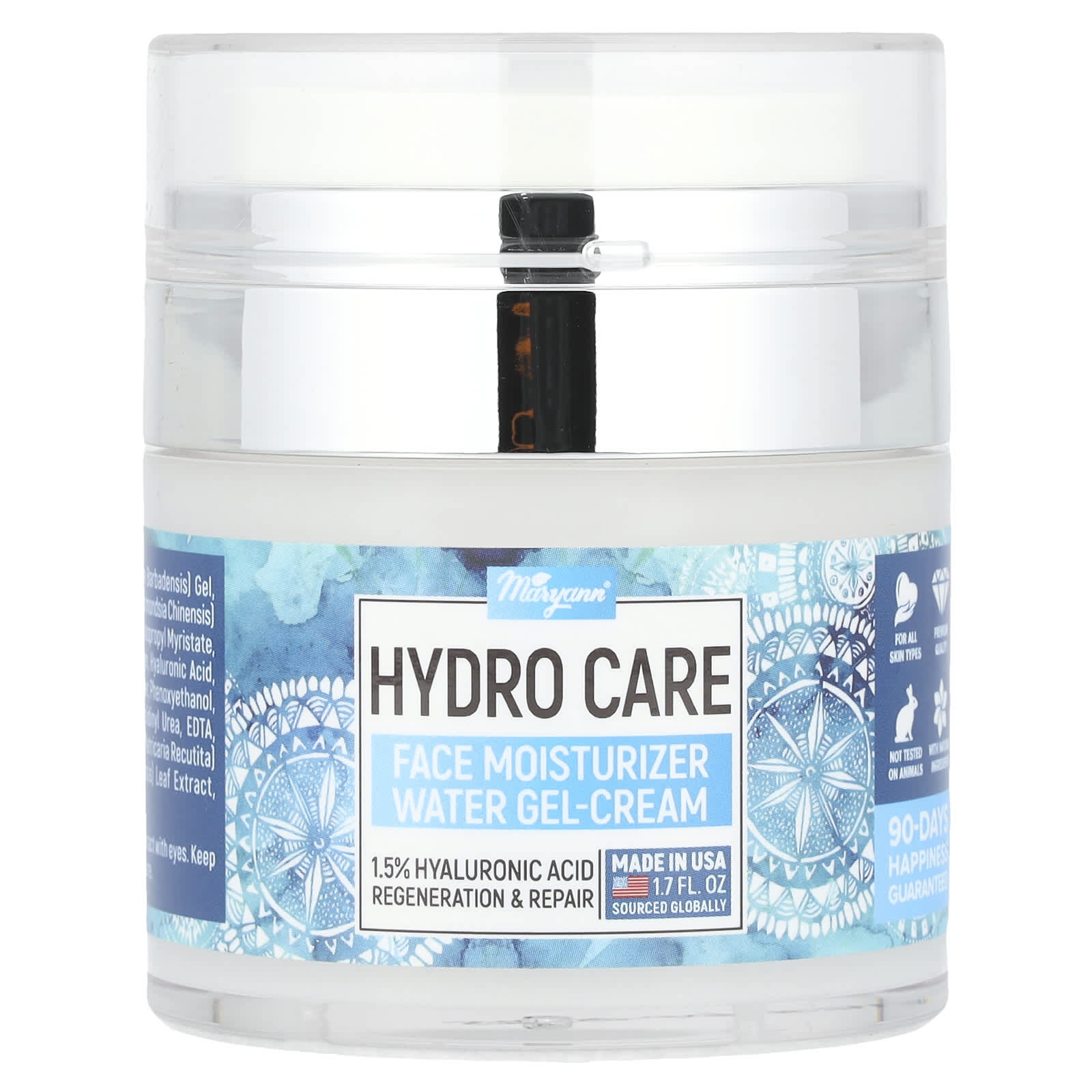 MaryAnn Organics, Hydro Care, увлажняющий гель-крем для лица на водной основе, 1,7 жидких унций white
