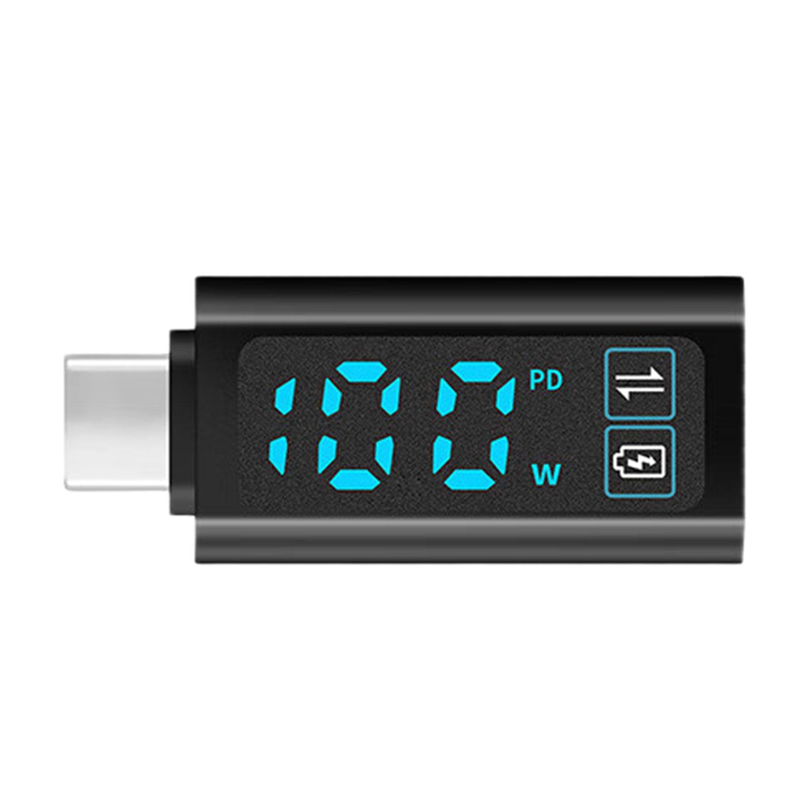 Адаптер Type C Адаптер USB C к USB C PD100W Быстрое зарядное устройство для быстрой зарядки и передачи данных Мониторинг мощности в реальном времени синий Scented