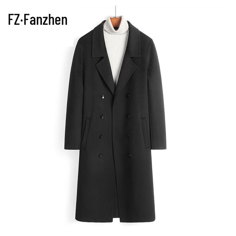 Мужское полупальто средней длины Fanzhen из 100% шерсти L чёрный JDST online