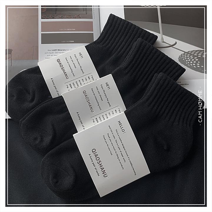 Мужские весенне-летние спортивные носки-подследники однотонной расцветки 1 pair чёрный Simple Socks