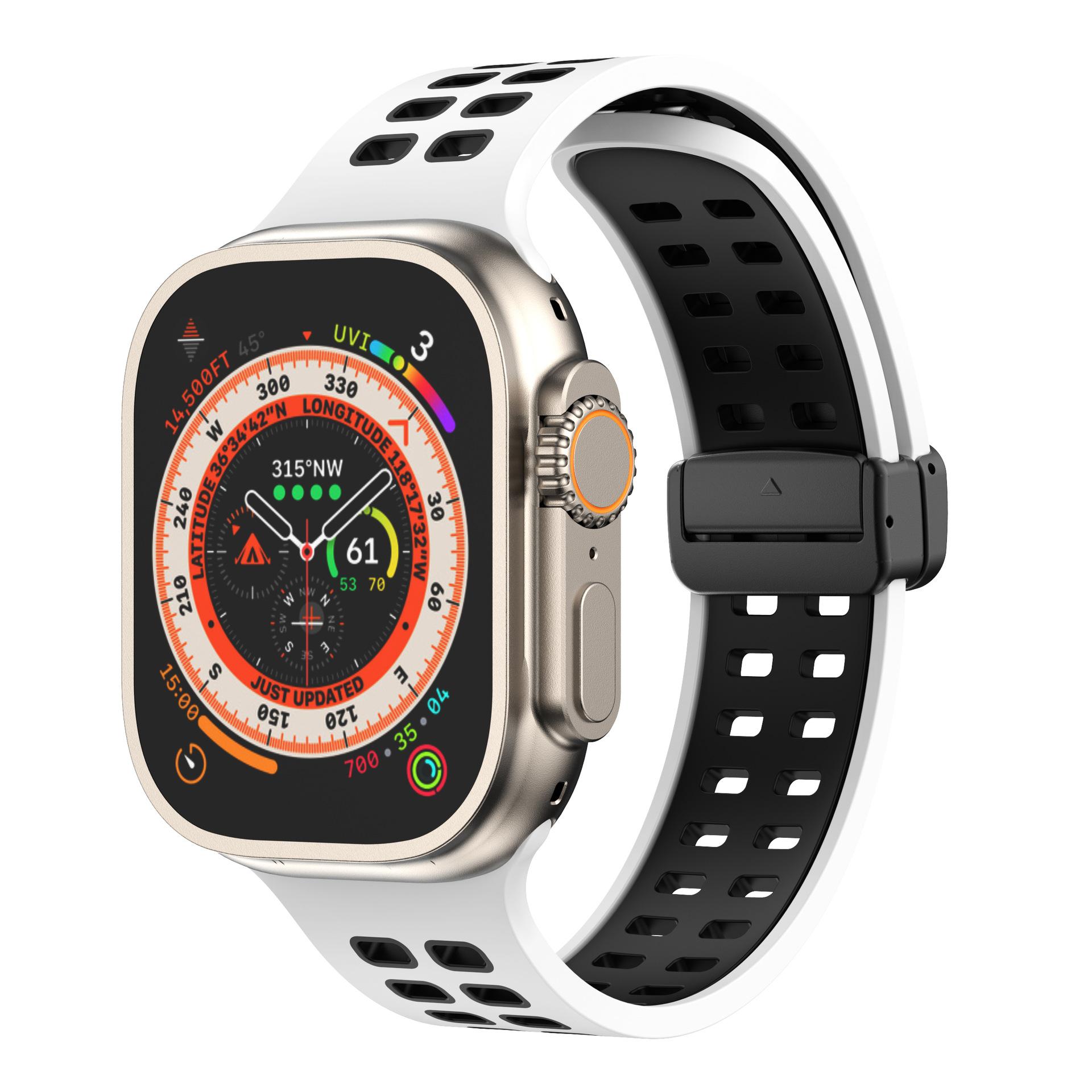 LEIXIUER Ремешок для Smart Watch Ultra для SmartWatch серии 8 7 SE 6 5 4 3 2 1, спортивный силиконовый мягкий резиновый ремешок для умных часов, браслет, ремень 38/40/41mm gray cocojoker