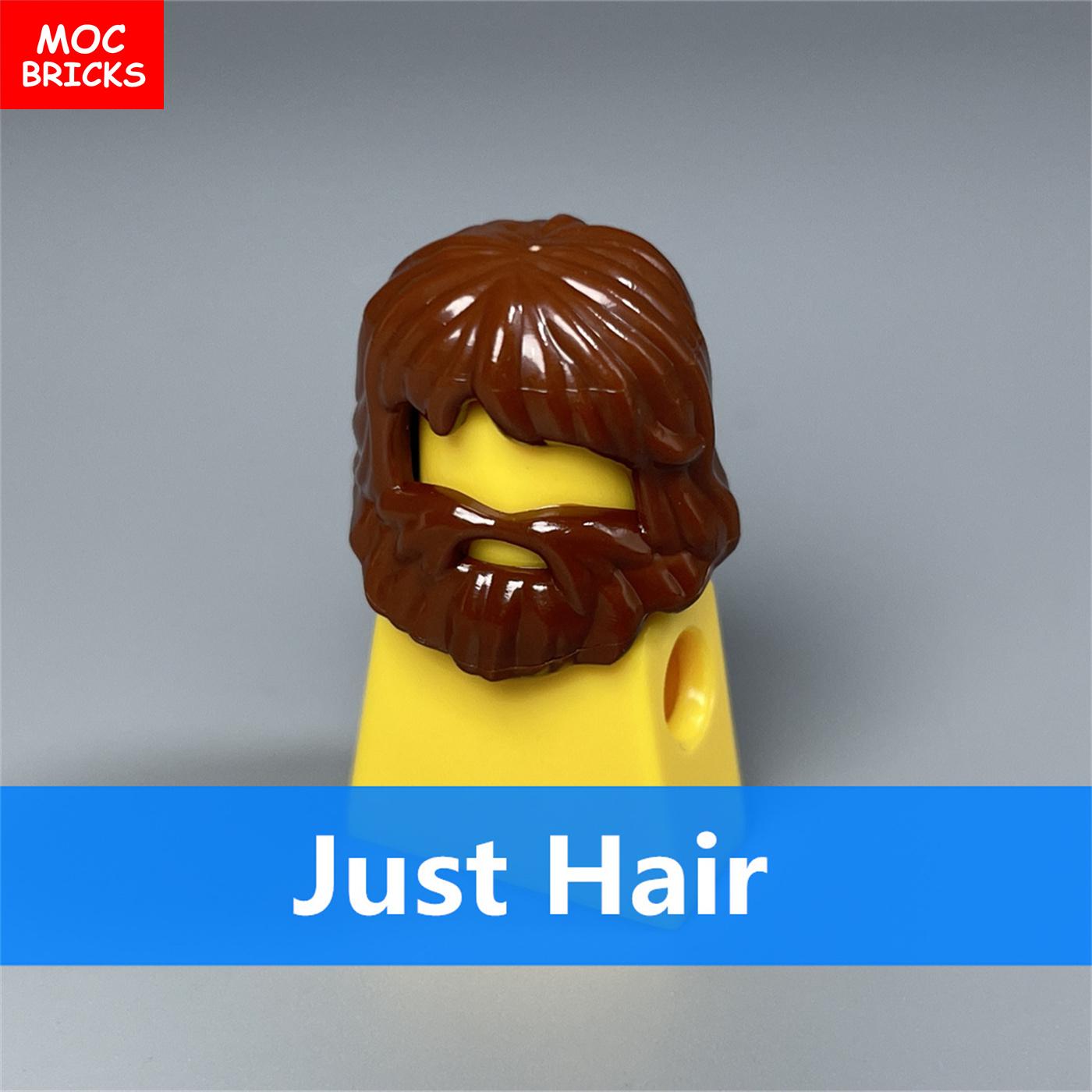 10 шт./лот Кирпичики MOC Мужские прически Модель Фигурка Игрушка Детские Образовательные Строительные Блоки Собранные Игрушки brown Professional fishing