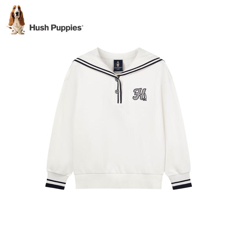 Девочковый пуловер-толстовка Hush Puppies со сладким воротником-матроской 150 грязно-белый JDST online