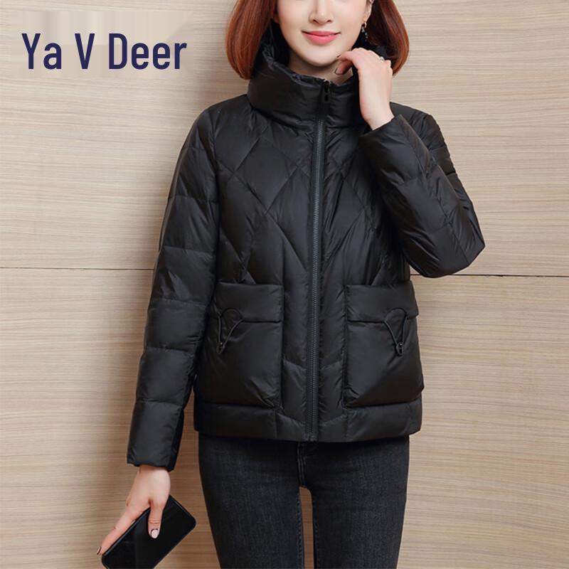 Женский короткий зимний пуховик YALU RS (YYXFF86626) 2XL чёрный JDST online