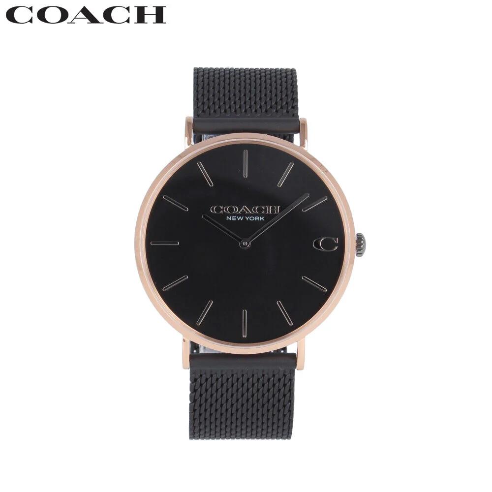 Мужские часы Coach Charles с черным ионным циферблатом и черным сетчатым браслетом - 14602470 чёрный