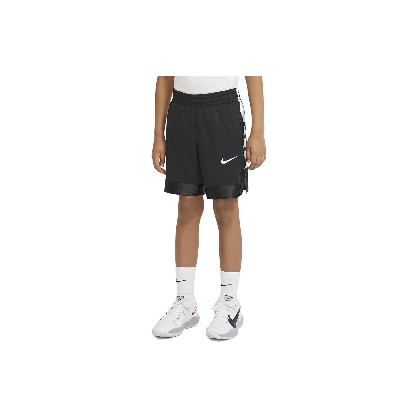 Nike Logo Print Elastic Waist Casual Straight Leg Shorts Kids shorts Black DA0173-010 S black