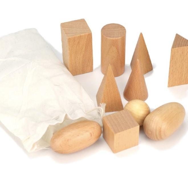 Wooden Young Children Beech Color Primary Color Shape Matching Intelligence Box Geometric Shape Building Block Toy Cognitive Collage beige Happy Time For kids
