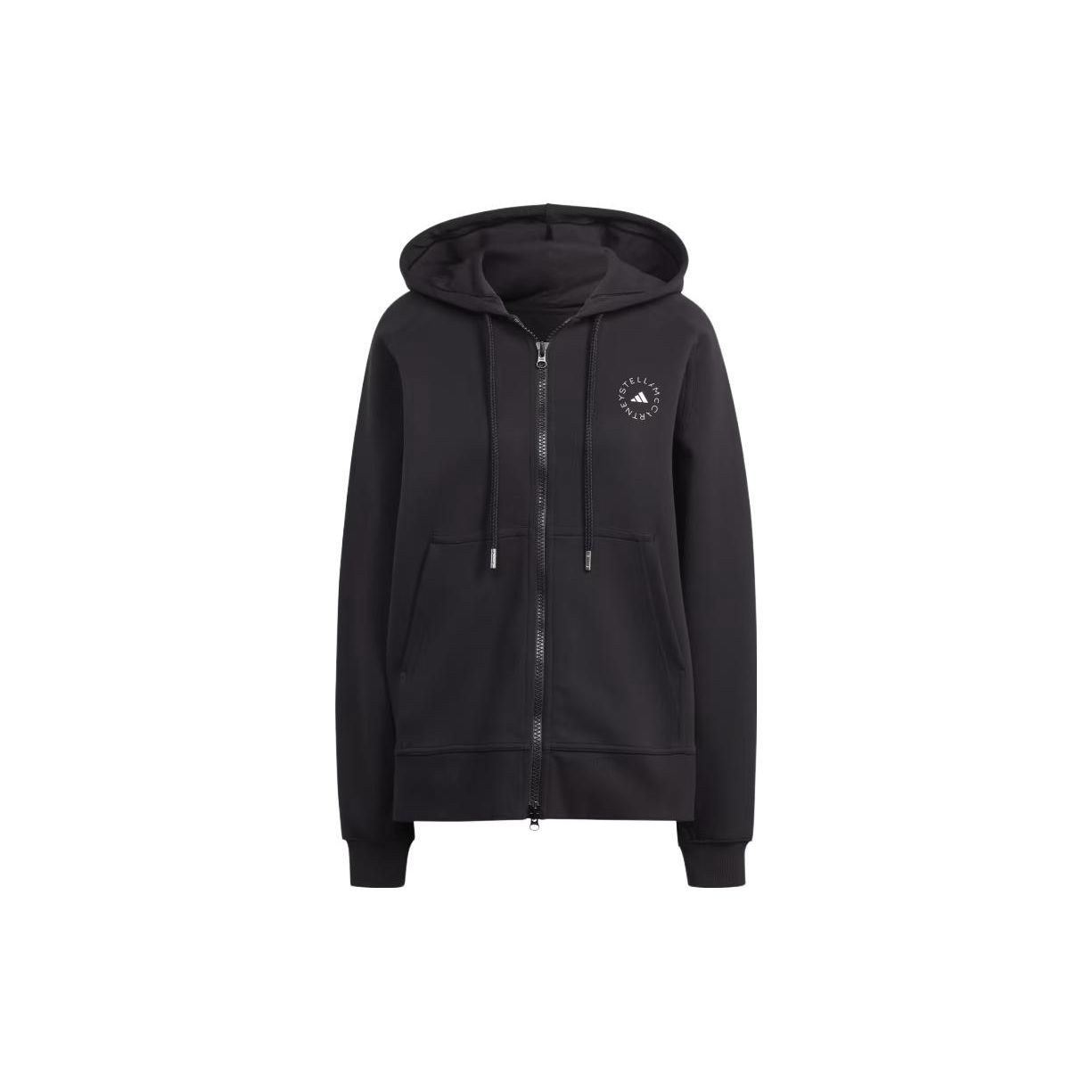 Adidas Solid Logo Print Hoodie Женские топы Черный HR2200 XS black