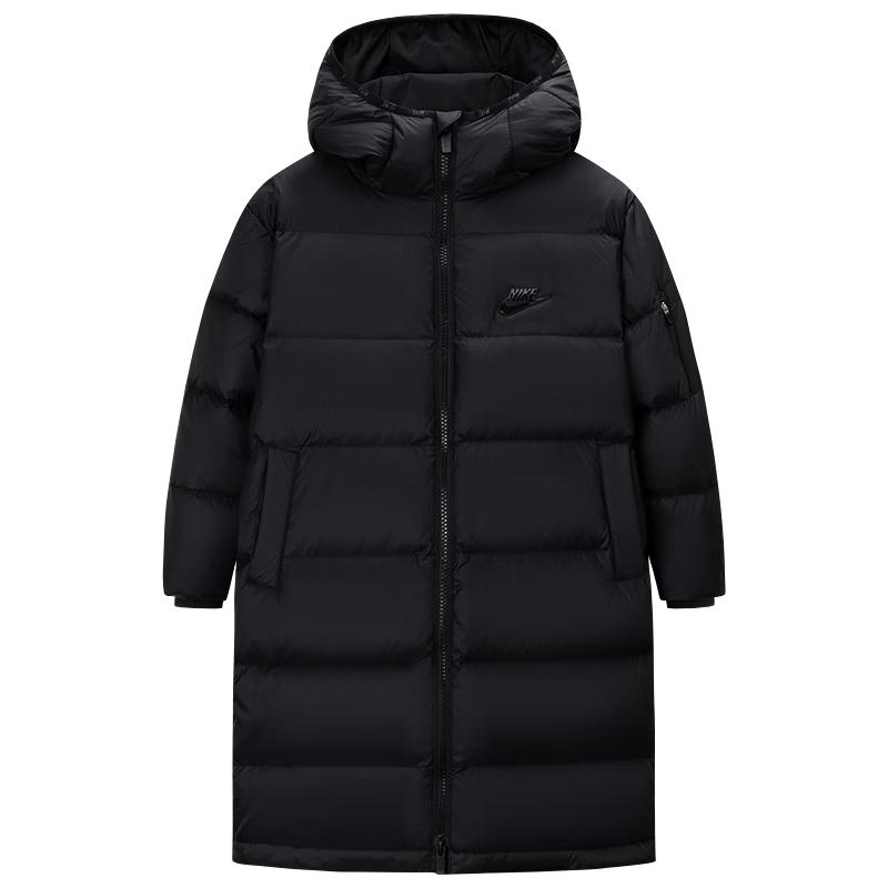 Детская пуховая куртка-пуховик NIKE с капюшоном, 90% утиного пуха 120/60(6) black