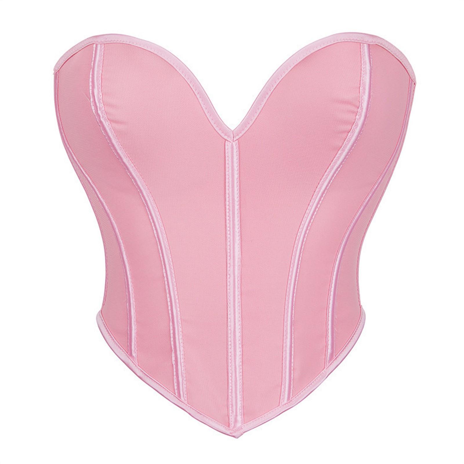 Женское ультра-жесткое корректирующее белье Waist Trainer Body Shaper Underbust Frosted Texture Slimmer Nipper XL розовый Katie