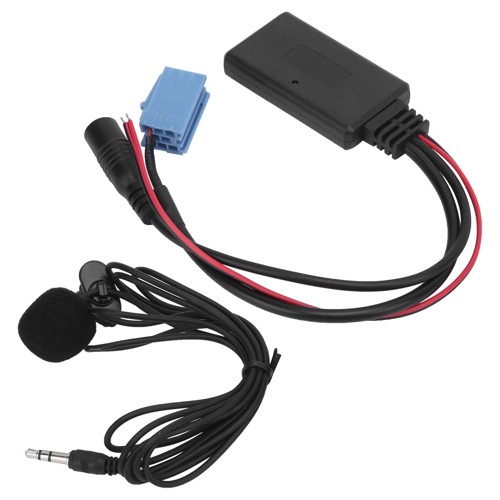 Автомобильный стерео микрофон Мини ISO 8Pin с адаптером проводки Bluetooth 5.0 для мобильного телефона, планшета, MP3 black KaiSai