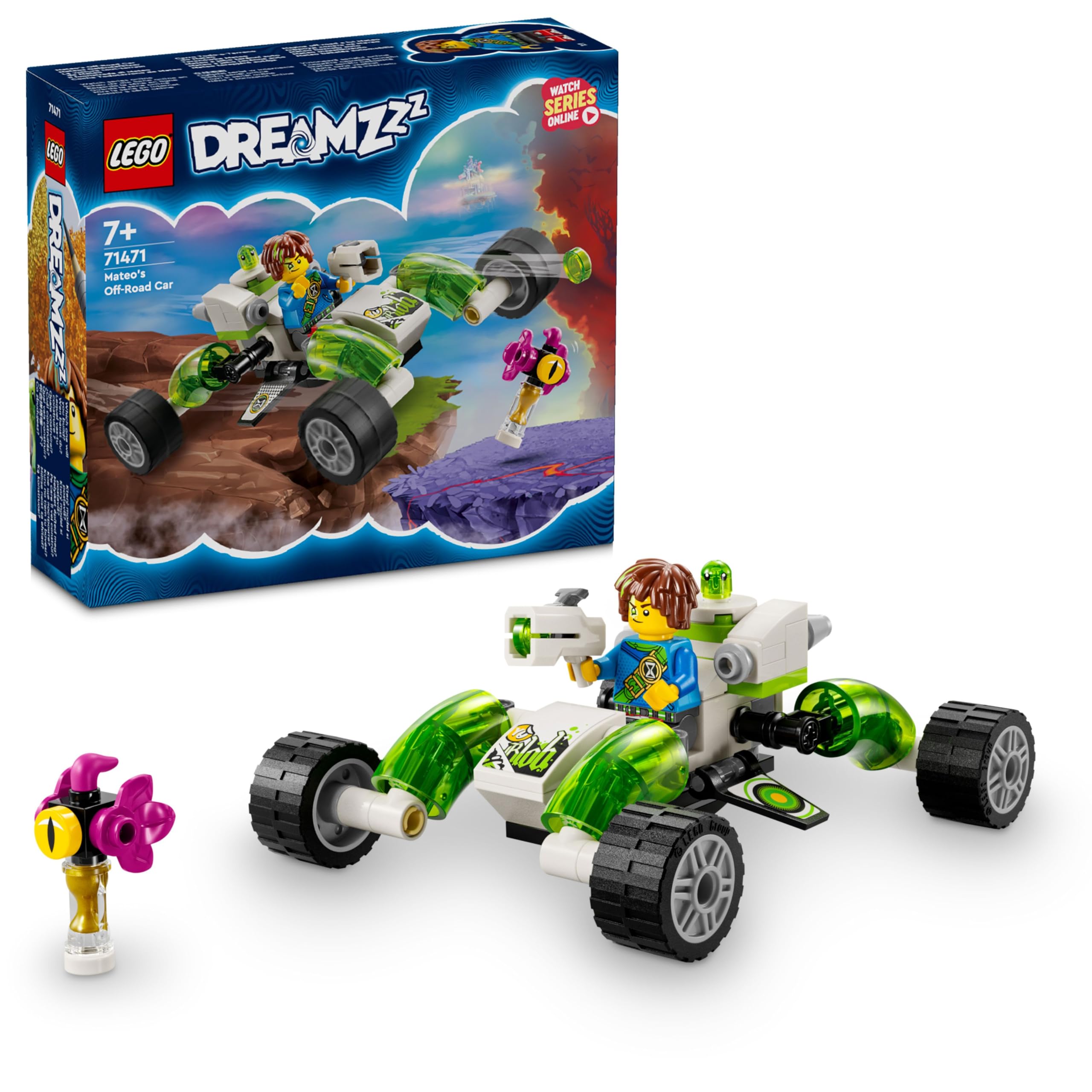 LEGO Dreams Внедорожник Матео, Игрушка, Подарок, Строительные блоки, Для мальчиков и девочек, Возраст 6, 7, 8, 9 лет, Ученики начальной школы, Миниатюрный автомобиль, 71471 gray Omi Japan Products
