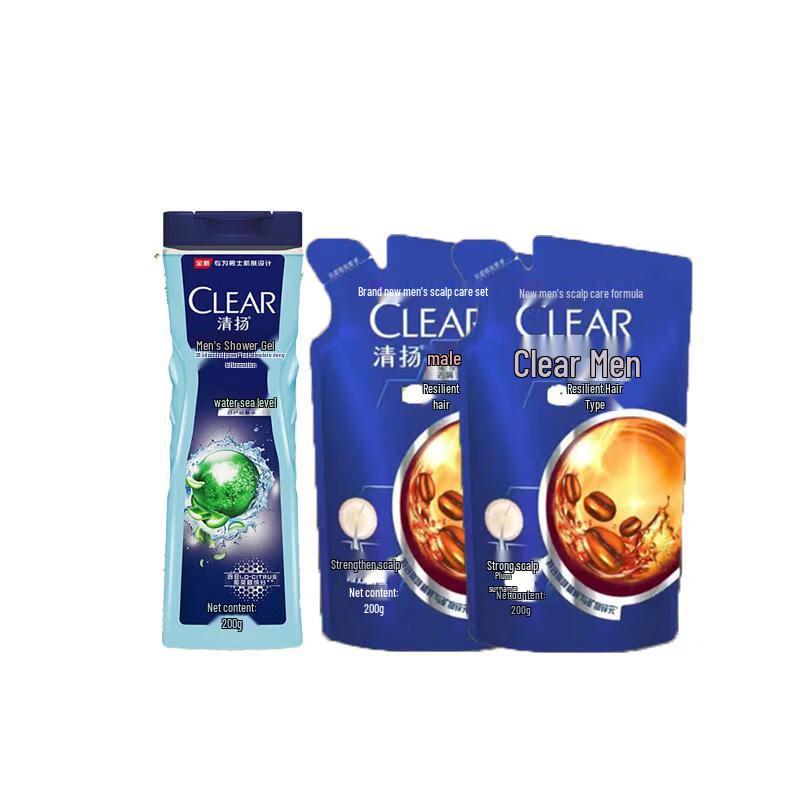 Набор Clear Men Гель для душа и Шампунь для контроля жирности кожи головы blue JDST SELECTION