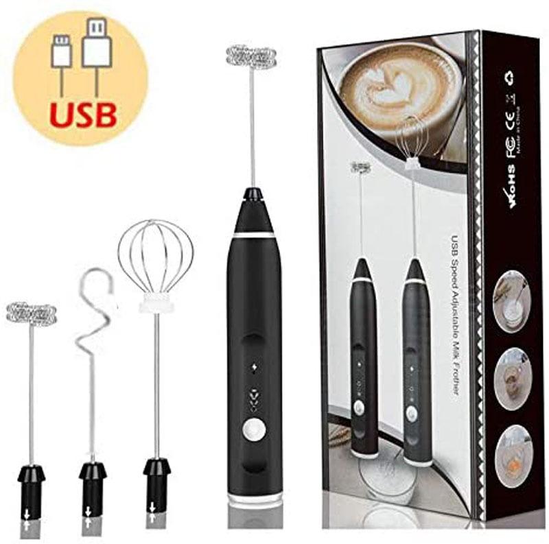 Электрический вспениватель молока, ручной беспроводной блендер, USB мини-кофеварка, миксер для взбивания капучино, крем, взбиватель яиц, пищевой блендер gray Photography
